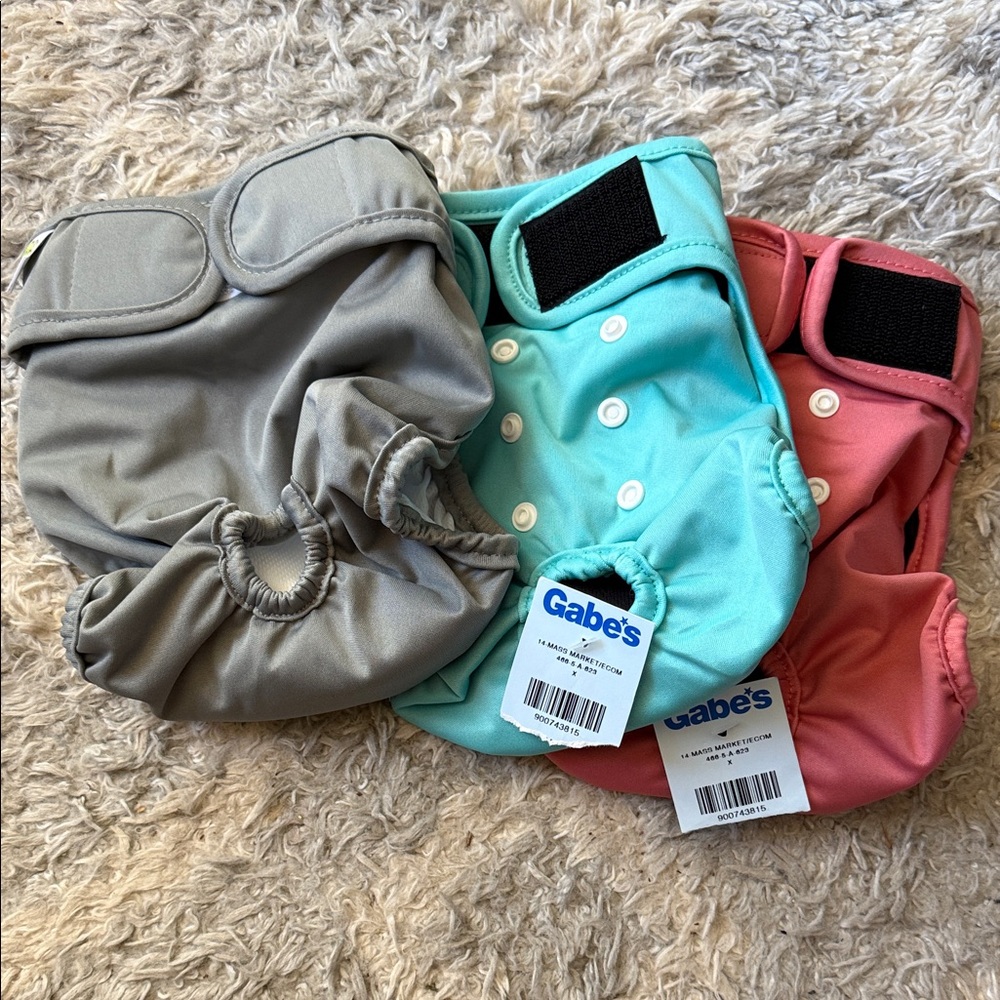 Adjustable Dog Diaper Cover - Gray, Teal, Pink